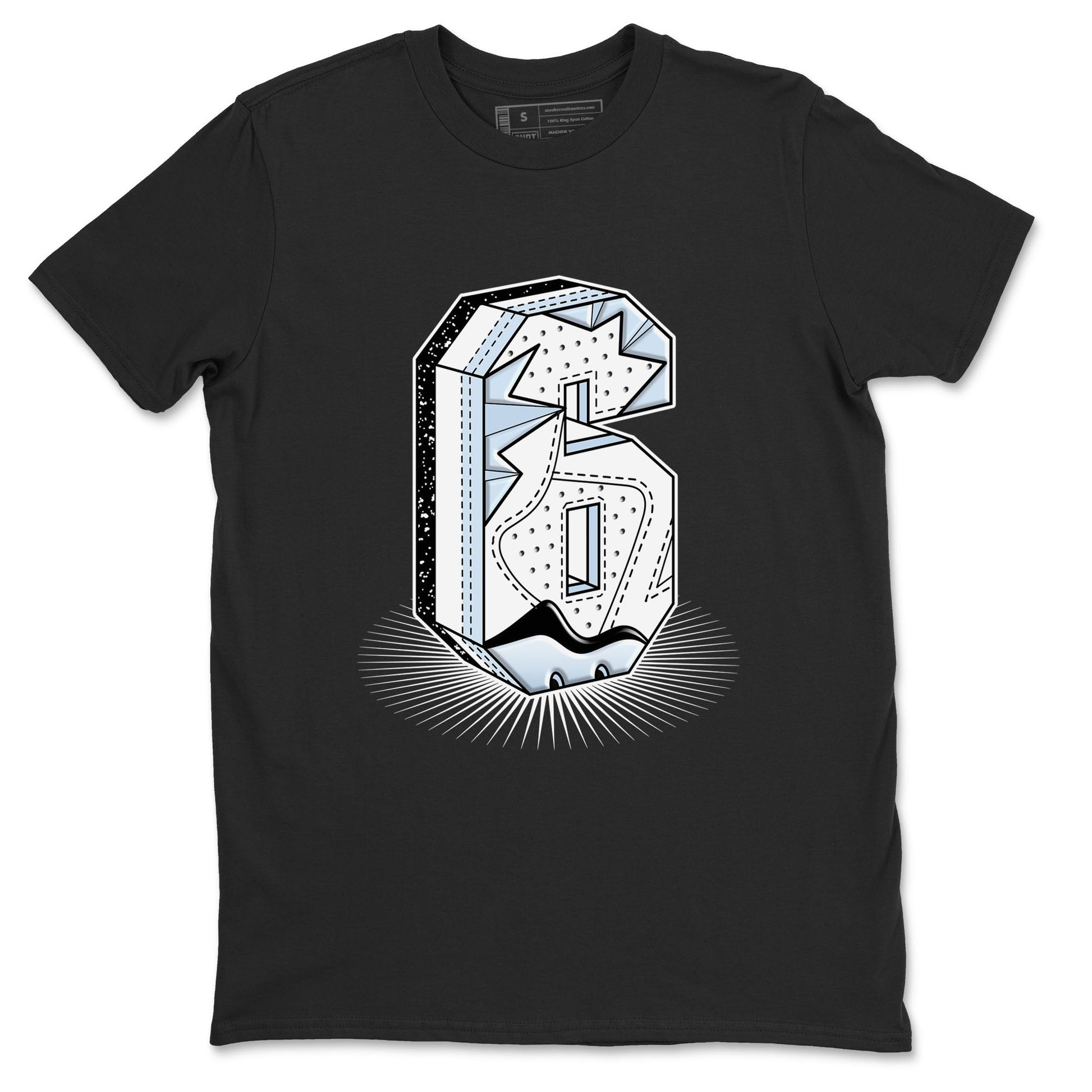 6s White Black shirt to match jordans Number Statue sneaker tees Air Jordan 6 White Black SNRT Sneaker Release Tees unisex cotton Black 2 crew neck shirt
