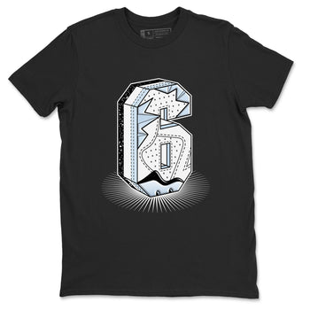6s White Black shirt to match jordans Number Statue sneaker tees Air Jordan 6 White Black SNRT Sneaker Release Tees unisex cotton Black 2 crew neck shirt