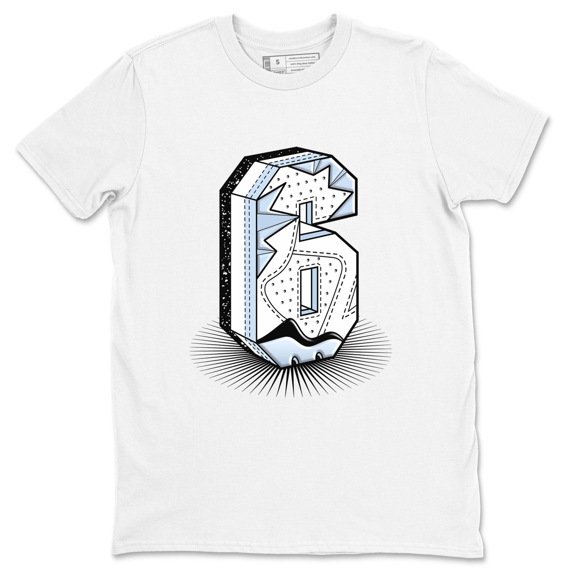 6s White Black shirt to match jordans Number Statue sneaker tees Air Jordan 6 White Black SNRT Sneaker Release Tees unisex cotton White 2 crew neck shirt