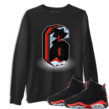 Perfect Valentine's Day Gifts graphic tee  – Sneaker Tees To Match Air Jordan 6 Reverse Infrared – Number Statue Tee Black 1