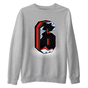 Perfect Valentine's Day Gifts graphic tee  – Sneaker Tees To Match Air Jordan 6 Reverse Infrared – Number Statue Tee Heather Grey 2