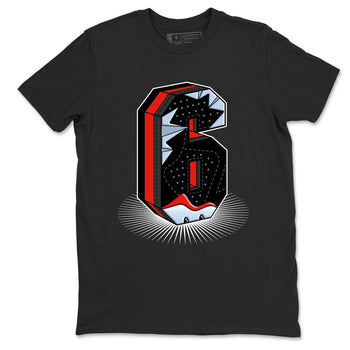 Perfect Valentine's Day Gifts graphic tee  – Sneaker Tees To Match Air Jordan 6 Reverse Infrared – Number Statue Tee Black 2