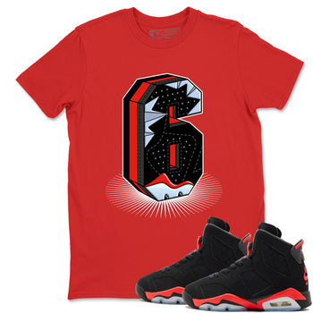 Perfect Valentine's Day Gifts graphic tee  – Sneaker Tees To Match Air Jordan 6 Reverse Infrared – Number Statue Tee Red 1