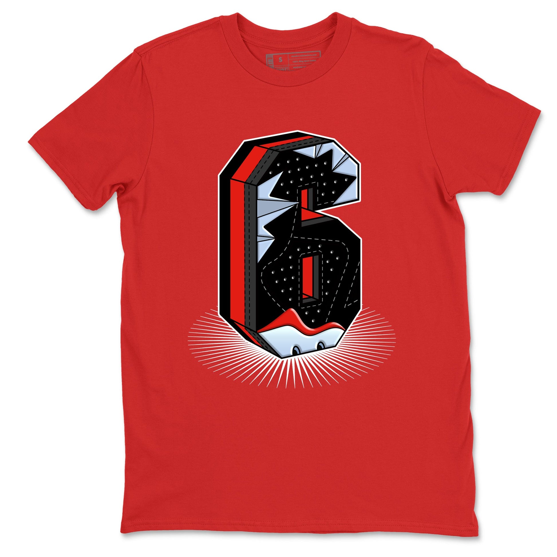 Perfect Valentine's Day Gifts graphic tee  – Sneaker Tees To Match Air Jordan 6 Reverse Infrared – Number Statue Tee Red 2