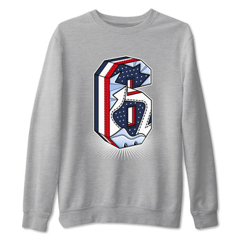 6s White And Midnight Navy shirts to match jordans Number Statue sneaker match tees Air Jordan 6 White And Midnight Navy SNRT Sneaker Tees streetwear brand Heather Grey 2 unisex cotton tee