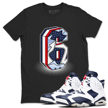 6s White And Midnight Navy shirts to match jordans Number Statue sneaker match tees Air Jordan 6 White And Midnight Navy SNRT Sneaker Tees streetwear brand Black 1 unisex cotton tee