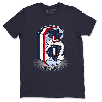 6s White And Midnight Navy shirts to match jordans Number Statue sneaker match tees Air Jordan 6 White And Midnight Navy SNRT Sneaker Tees streetwear brand Navy 2 unisex cotton tee