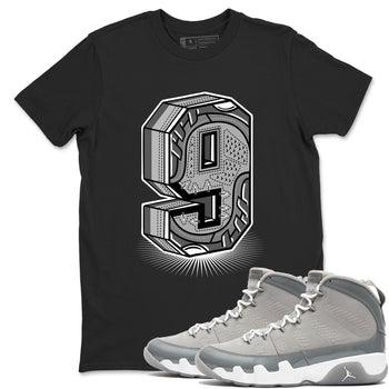 9s Cool Grey best t shirts to wear with jordans Number Statue sneaker match tees Air Jordan 9 Retro Cool Grey match shoes to clothes SNRT Sneaker Tees unisex cotton Black 1 shirts