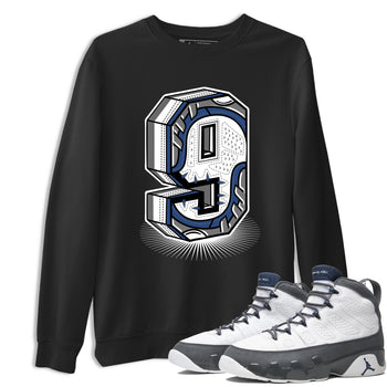 Perfect Valentine's Day Gifts graphic tee  – Sneaker Tees To Match Air Jordan 9 Flint Grey – Number Statue Tee Black 1