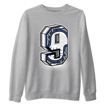 Perfect Valentine's Day Gifts graphic tee  – Sneaker Tees To Match Air Jordan 9 Flint Grey – Number Statue Tee Heather Grey 2