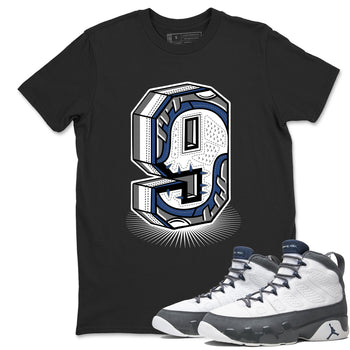Perfect Valentine's Day Gifts graphic tee  – Sneaker Tees To Match Air Jordan 9 Flint Grey – Number Statue Tee Black 1