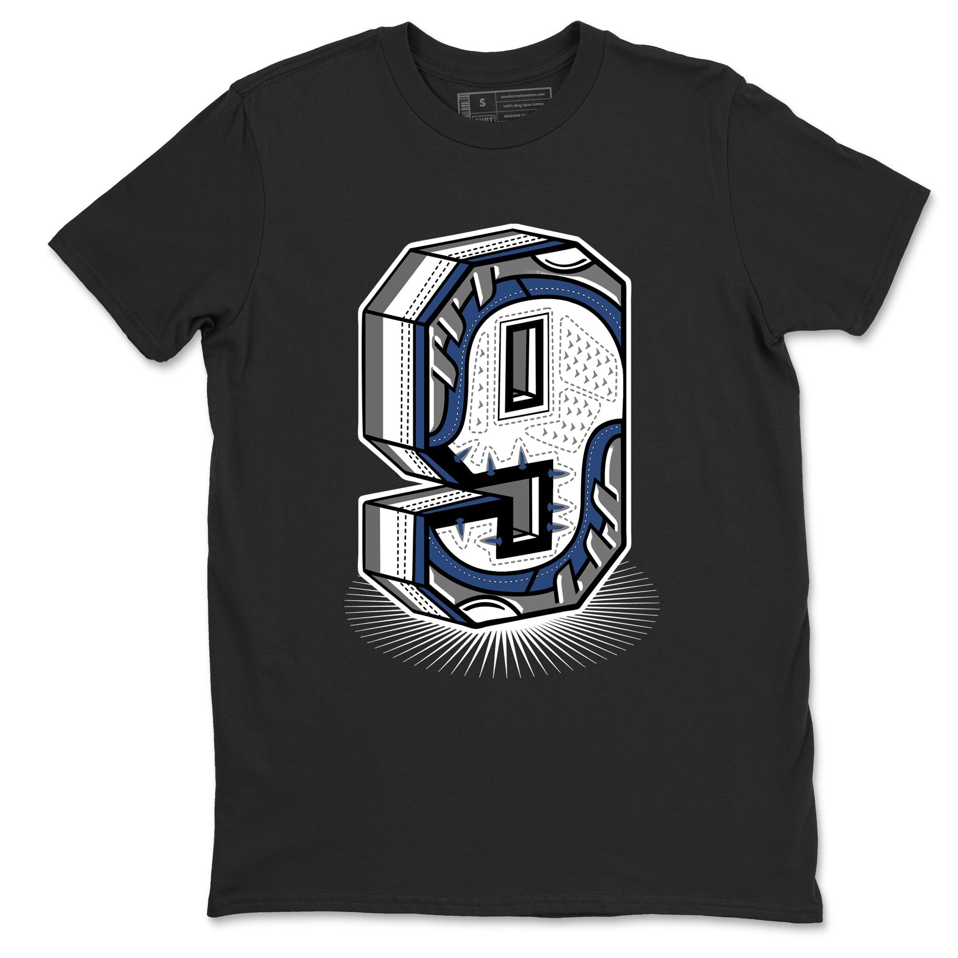 Perfect Valentine's Day Gifts graphic tee  – Sneaker Tees To Match Air Jordan 9 Flint Grey – Number Statue Tee Black 2
