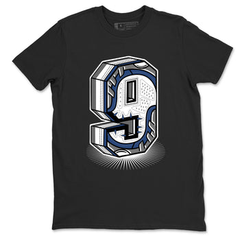 Perfect Valentine's Day Gifts graphic tee  – Sneaker Tees To Match Air Jordan 9 Flint Grey – Number Statue Tee Black 2