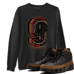 9s Olive shirts to match jordans Number Statue sneaker match tees Air Jordan 9 Olive match shoes to clothes SNRT Sneaker Tees unisex cotton Black 1 shirts