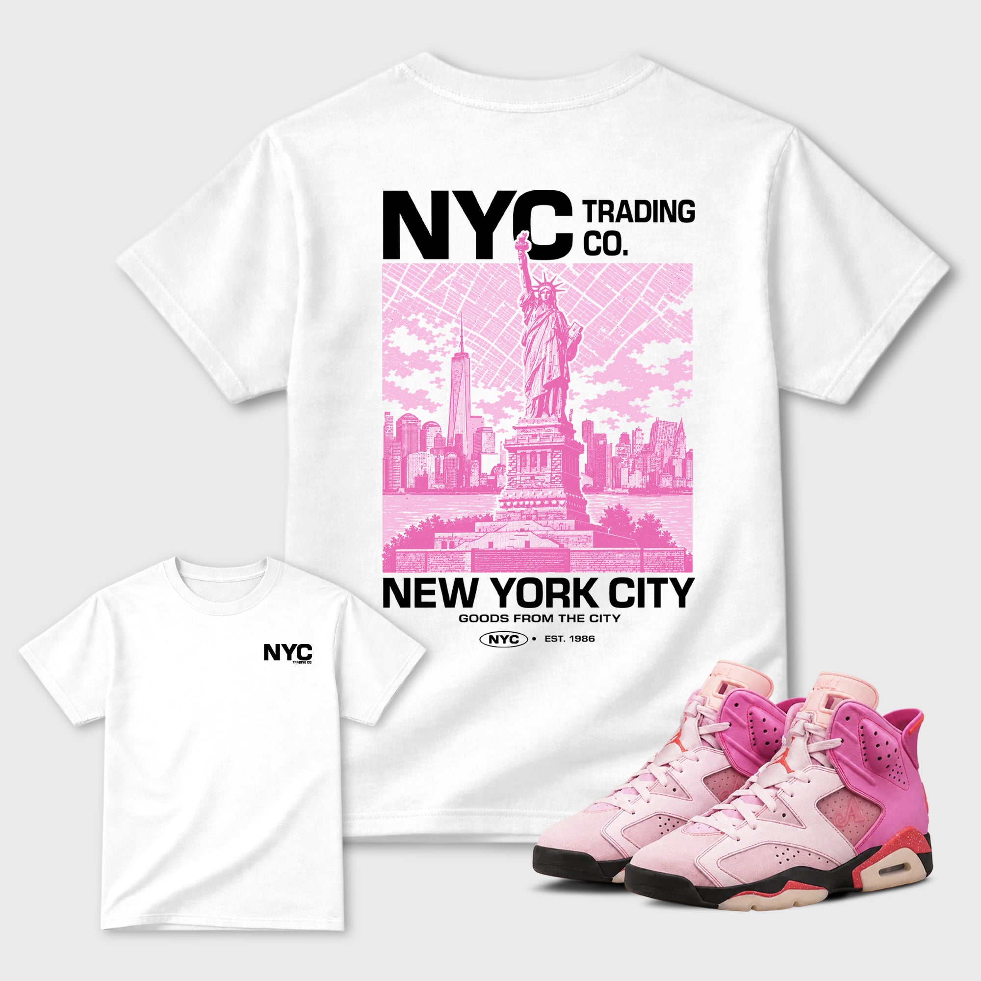 NYC Trading Co Graphic T-Shirt featuring original streetwear artwork designed to match the . White Graphic T-Shirt.
