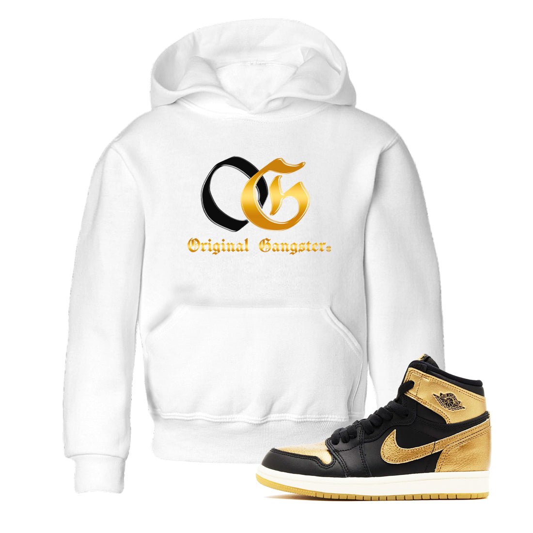 Jordan 1 High OG Black Black Metallic Gold shirts to match jordans OG sneaker match tees Air Jordan 1 Black Black Metallic Gold SNRT Sneaker Release Tees Clothing Sneakerhead ShirtsBaby and Youth White 1 cotton tee