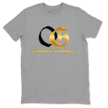 Jordan 1 High OG Black Black Metallic Gold shirts to match jordans OG sneaker match tees Air Jordan 1 Black Black Metallic Gold SNRT Sneaker Release Tees Clothing Sneakerhead ShirtsHeather Grey 2 unisex cotton tee