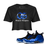 Air Foamposite One Royal Shirts To Match Jordans OG Gangster Sneaker Shirts Air Foamposite One Royal SNRT Sneaker Release Tees Unisex Cotton Crew Neck Black 1 Crop Shirts