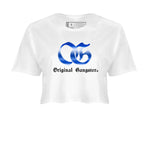 Air Foamposite One Royal Shirts To Match Jordans OG Gangster Sneaker Shirts Air Foamposite One Royal SNRT Sneaker Release Tees Unisex Cotton Crew Neck White 2 Crop Shirts