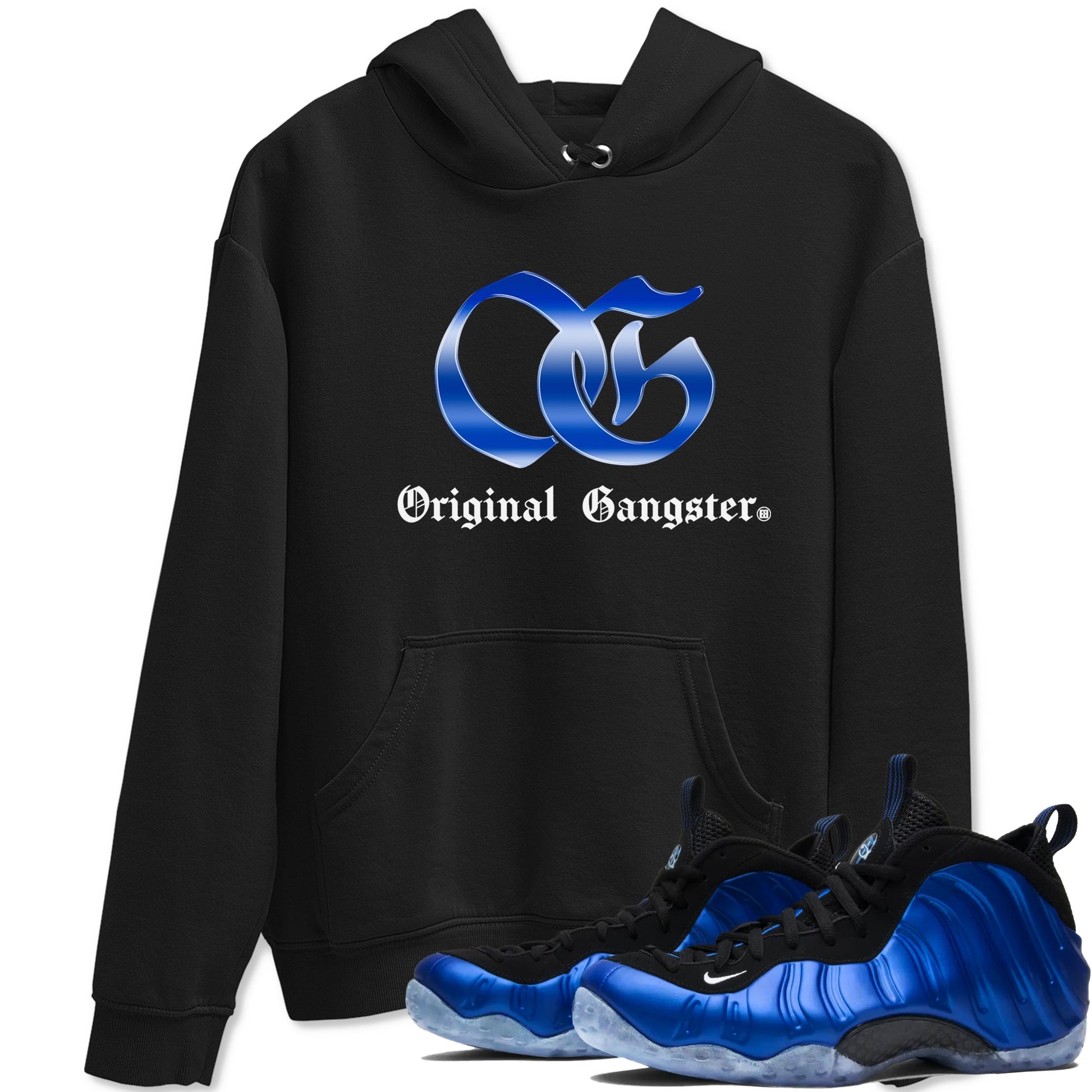 Air Foamposite One Royal Shirts To Match Jordans OG Gangster Sneaker Shirts Air Foamposite One Royal SNRT Sneaker Release Tees Unisex Cotton Crew Neck Black 1 crew neck shirts