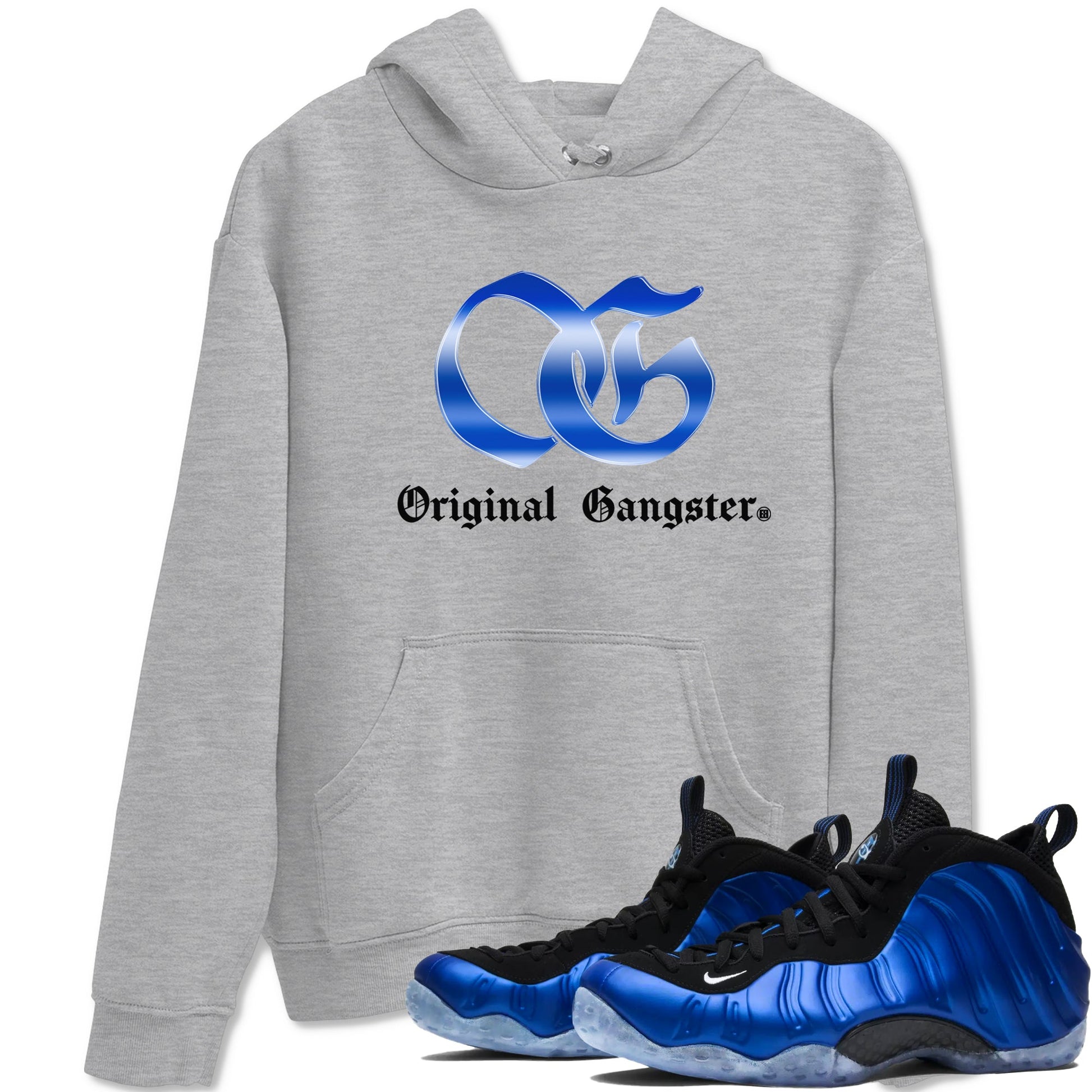 Air Foamposite One Royal Shirts To Match Jordans OG Gangster Sneaker Shirts Air Foamposite One Royal SNRT Sneaker Release Tees Unisex Cotton Crew Neck Heather Grey 1 crew neck shirts