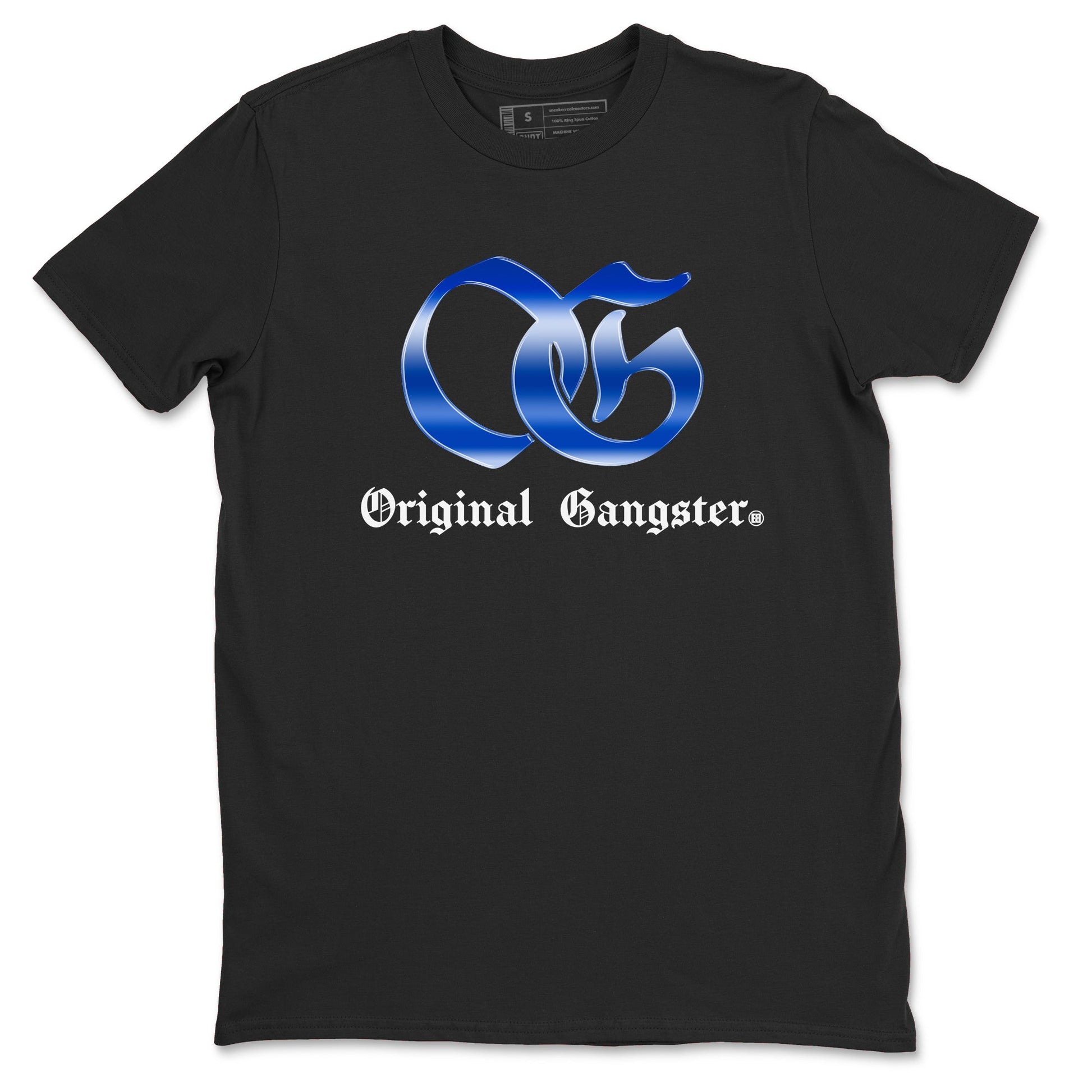 Air Foamposite One Royal Shirts To Match Jordans OG Gangster Sneaker Shirts Air Foamposite One Royal SNRT Sneaker Release Tees Unisex Cotton Crew Neck Black 2 crew neck shirts