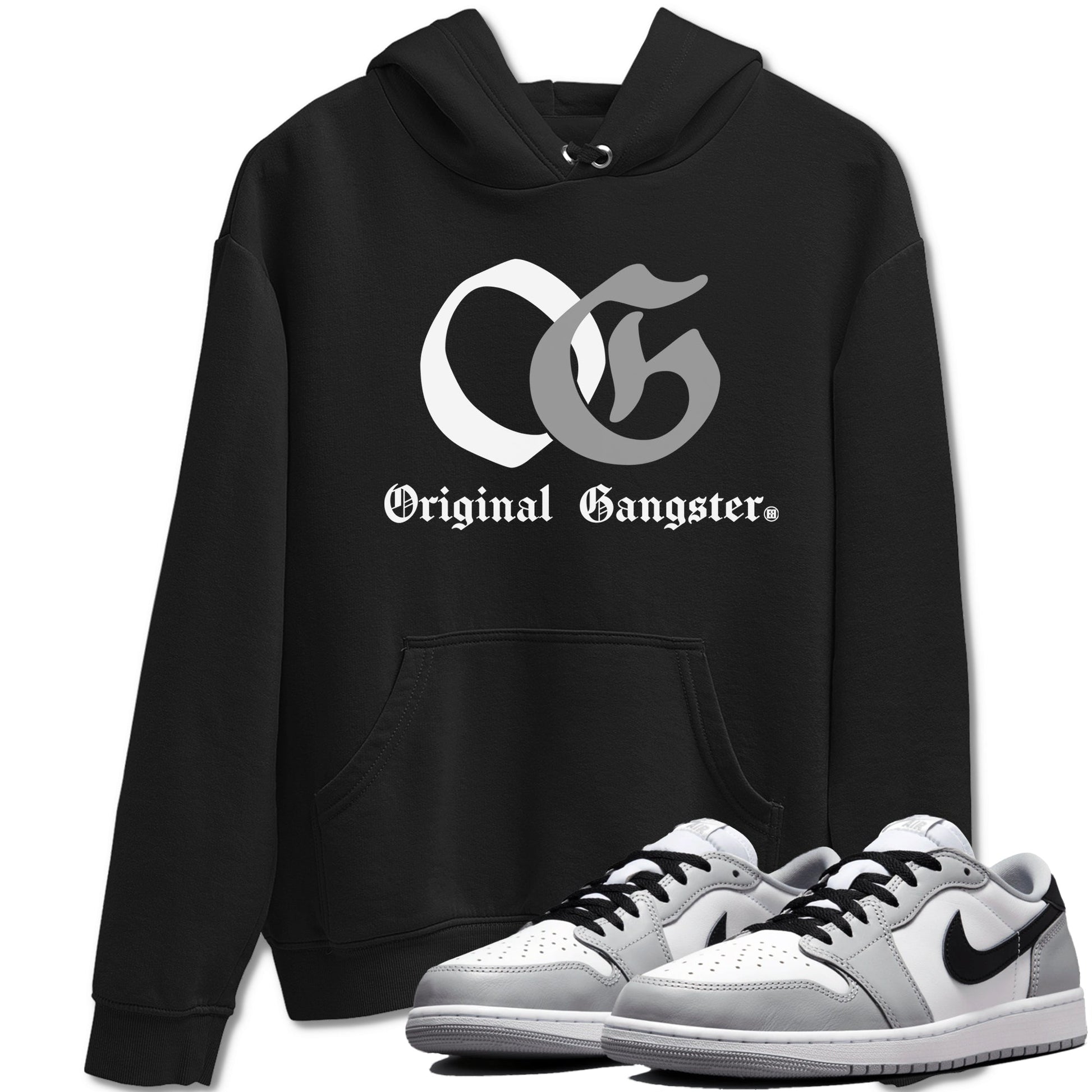 1s Wolf Grey Shirts To Match Jordans OG Original Gangster Sneaker Match Tees Air Jordan 1 Low OG Wolf Grey SNRT Sneaker Release Tees Streetwear Clothing brand Black 1 unisex cotton tee