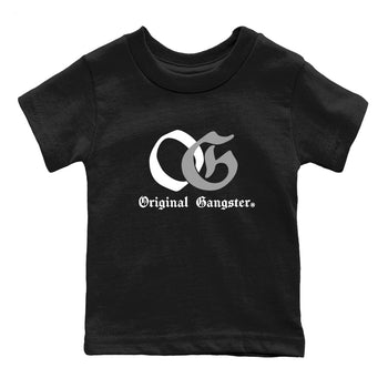 1s Wolf Grey Shirts To Match Jordans OG Original Gangster Sneaker Match Tees Air Jordan 1 Low OG Wolf Grey SNRT Sneaker Release Tees Streetwear Clothing brand Baby and Youth Black 2 cotton tee
