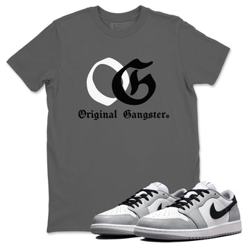 1s Wolf Grey Shirts To Match Jordans OG Original Gangster Sneaker Match Tees Air Jordan 1 Low OG Wolf Grey SNRT Sneaker Release Tees Streetwear Clothing brand Cool Grey 1 unisex cotton tee