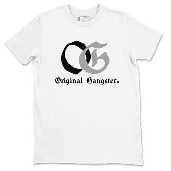 1s Wolf Grey Shirts To Match Jordans OG Original Gangster Sneaker Match Tees Air Jordan 1 Low OG Wolf Grey SNRT Sneaker Release Tees Streetwear Clothing brand White 2 unisex cotton tee