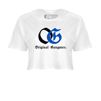 1s Game Royal shirts to match jordans OG Original Gangster sneaker match tees Air Jordan 1 Retro Low OG Game Royal match shoes to clothes SNRT Sneaker Tees unisex cotton White 2 crop tee