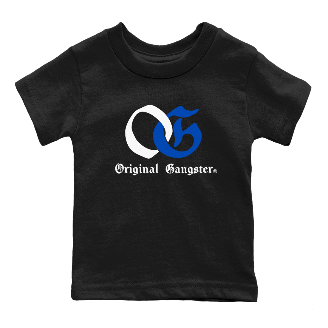 1s Game Royal shirts to match jordans OG Original Gangster sneaker match tees Air Jordan 1 Retro Low OG Game Royal match shoes to clothes SNRT Sneaker Tees Youth Baby Black 2 tee