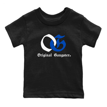 1s Game Royal shirts to match jordans OG Original Gangster sneaker match tees Air Jordan 1 Retro Low OG Game Royal match shoes to clothes SNRT Sneaker Tees Youth Baby Black 2 tee