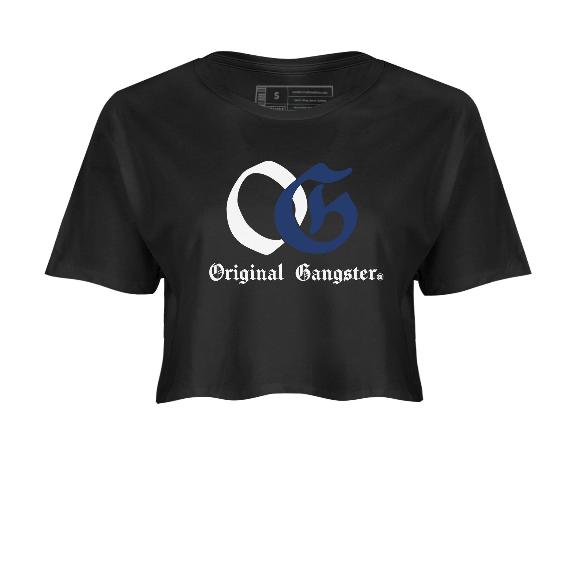 1s Midnight Navy shirts to match jordans OG Original Gangster sneaker match tees Air Jordan 1 Midnight Navy match shoes to clothes SNRT Sneaker Tees unisex cotton Black 2 crop tee
