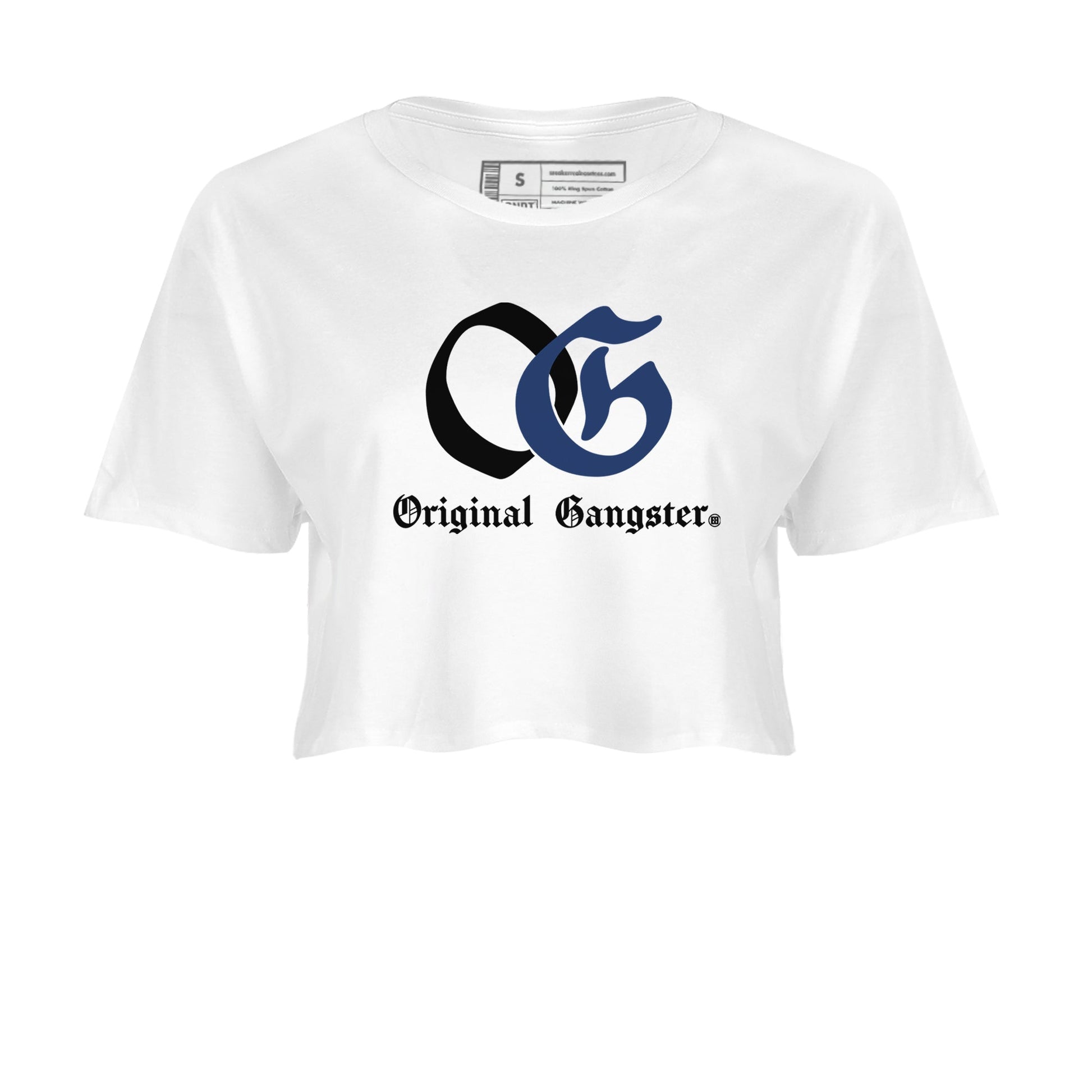 1s Midnight Navy shirts to match jordans OG Original Gangster sneaker match tees Air Jordan 1 Midnight Navy match shoes to clothes SNRT Sneaker Tees unisex cotton White 2 crop tee