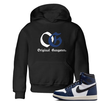 1s Midnight Navy shirts to match jordans OG Original Gangster sneaker match tees Air Jordan 1 Midnight Navy match shoes to clothes SNRT Sneaker Tees Youth Baby Black 1 tee