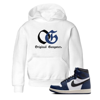 1s Midnight Navy shirts to match jordans OG Original Gangster sneaker match tees Air Jordan 1 Midnight Navy match shoes to clothes SNRT Sneaker Tees Youth Baby White 1 tee