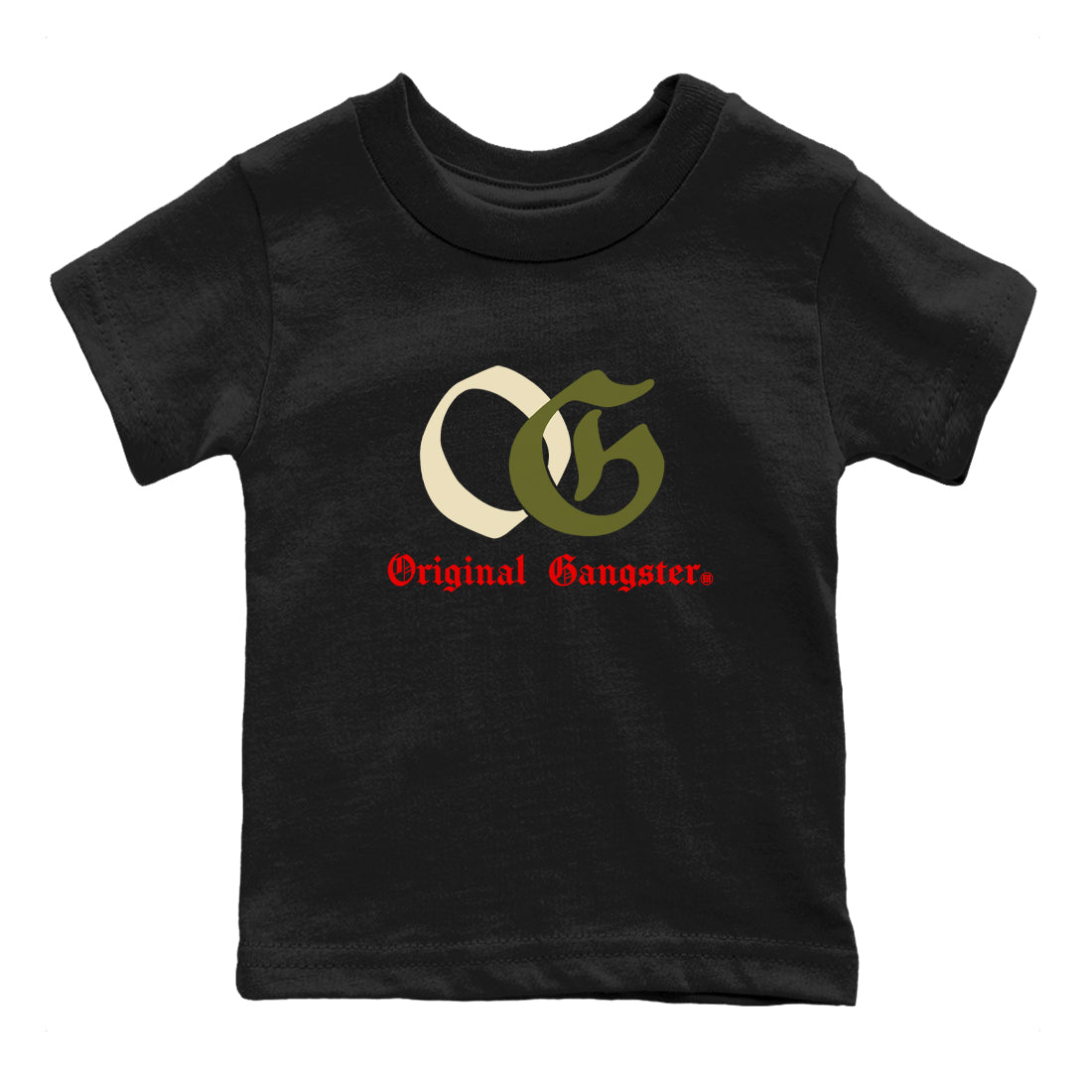1s Travis Scott Medium Olive shirts to match jordans OG Original Gangster sneaker match tees Air Jordan 1 Travis Scott Medium Olive SNRT Sneaker Tees streetwear brand Baby and Youth Black 2 cotton tee