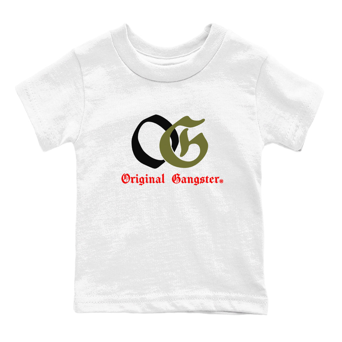 1s Travis Scott Medium Olive shirts to match jordans OG Original Gangster sneaker match tees Air Jordan 1 Travis Scott Medium Olive SNRT Sneaker Tees streetwear brand Baby and Youth White 2 cotton tee