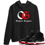 11s Bred Velvet shirts to match jordans OG Original Gangster sneaker match tees Air Jordan 11 Bred Velvet SNRT Sneaker Release Tees unisex cotton Black 1 crew neck shirts