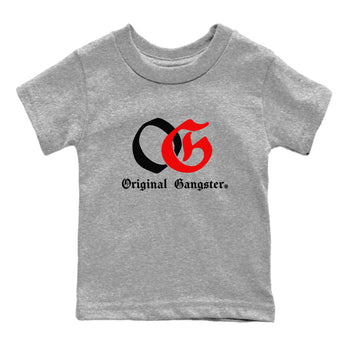 11s Bred Velvet shirts to match jordans OG Original Gangster sneaker match tees Air Jordan 11 Bred Velvet SNRT Sneaker Release Tees Youth Baby Heather Grey 2 crew neck shirts