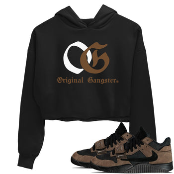 Jordan Jumpman Jack TR Travis Scott Dark Mocha shirts to match jordans OG Original Gangster sneaker match tees Jordan Jumpman Jack Travis Scott Dark Mocha match shoes to clothes SNRT Sneaker Tees unisex cotton Black 1 crop tee