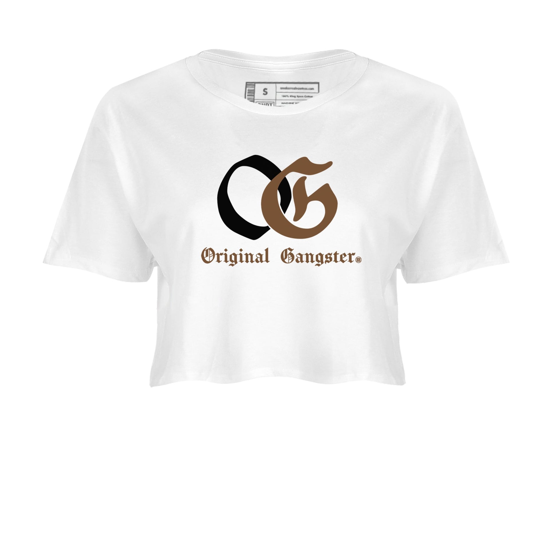 Jordan Jumpman Jack TR Travis Scott Dark Mocha shirts to match jordans OG Original Gangster sneaker match tees Jordan Jumpman Jack Travis Scott Dark Mocha match shoes to clothes SNRT Sneaker Tees unisex cotton White 2 crop tee