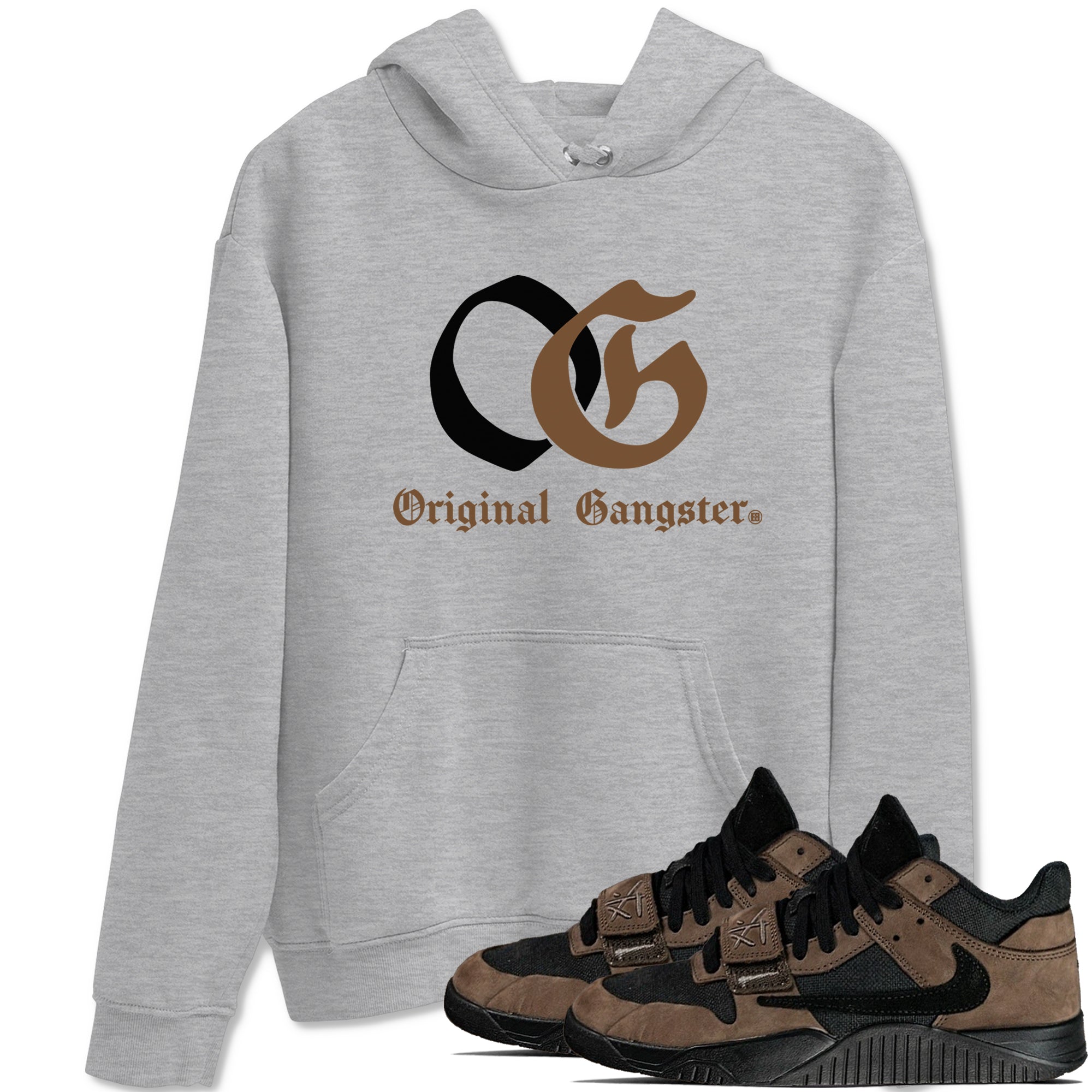 Jordan Jumpman Jack TR Travis Scott Dark Mocha shirts to match jordans OG Original Gangster sneaker match tees Jordan Jumpman Jack Travis Scott Dark Mocha match shoes to clothes SNRT Sneaker Tees unisex cotton Heather Grey 1 shirts