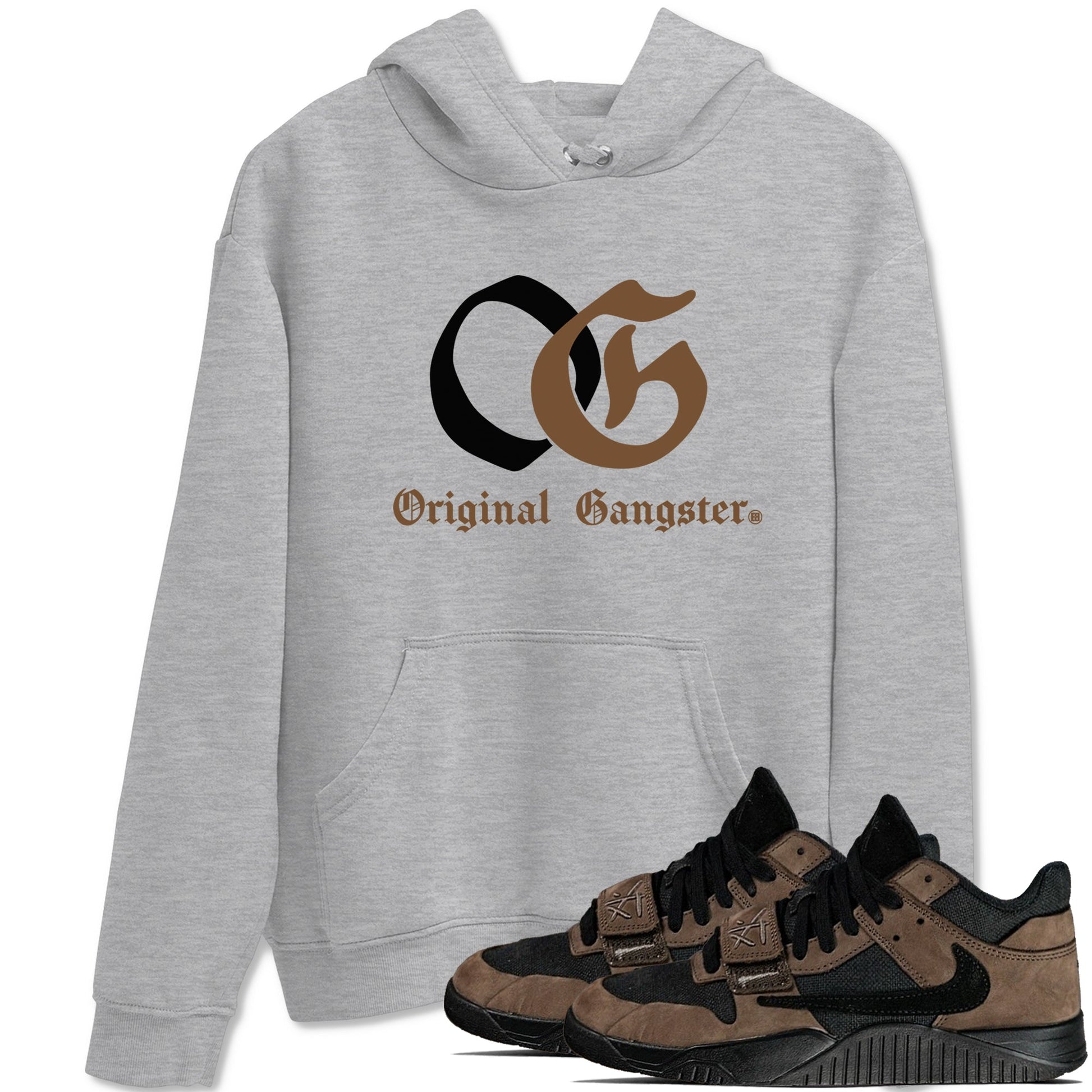 Jordan Jumpman Jack TR Travis Scott Dark Mocha shirts to match jordans OG Original Gangster sneaker match tees Jordan Jumpman Jack Travis Scott Dark Mocha match shoes to clothes SNRT Sneaker Tees unisex cotton Heather Grey 1 shirts