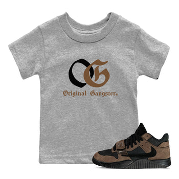 Jordan Jumpman Jack TR Travis Scott Dark Mocha shirts to match jordans OG Original Gangster sneaker match tees Jordan Jumpman Jack Travis Scott Dark Mocha match shoes to clothes SNRT Sneaker Tees Youth Baby Heather Grey 1 tee