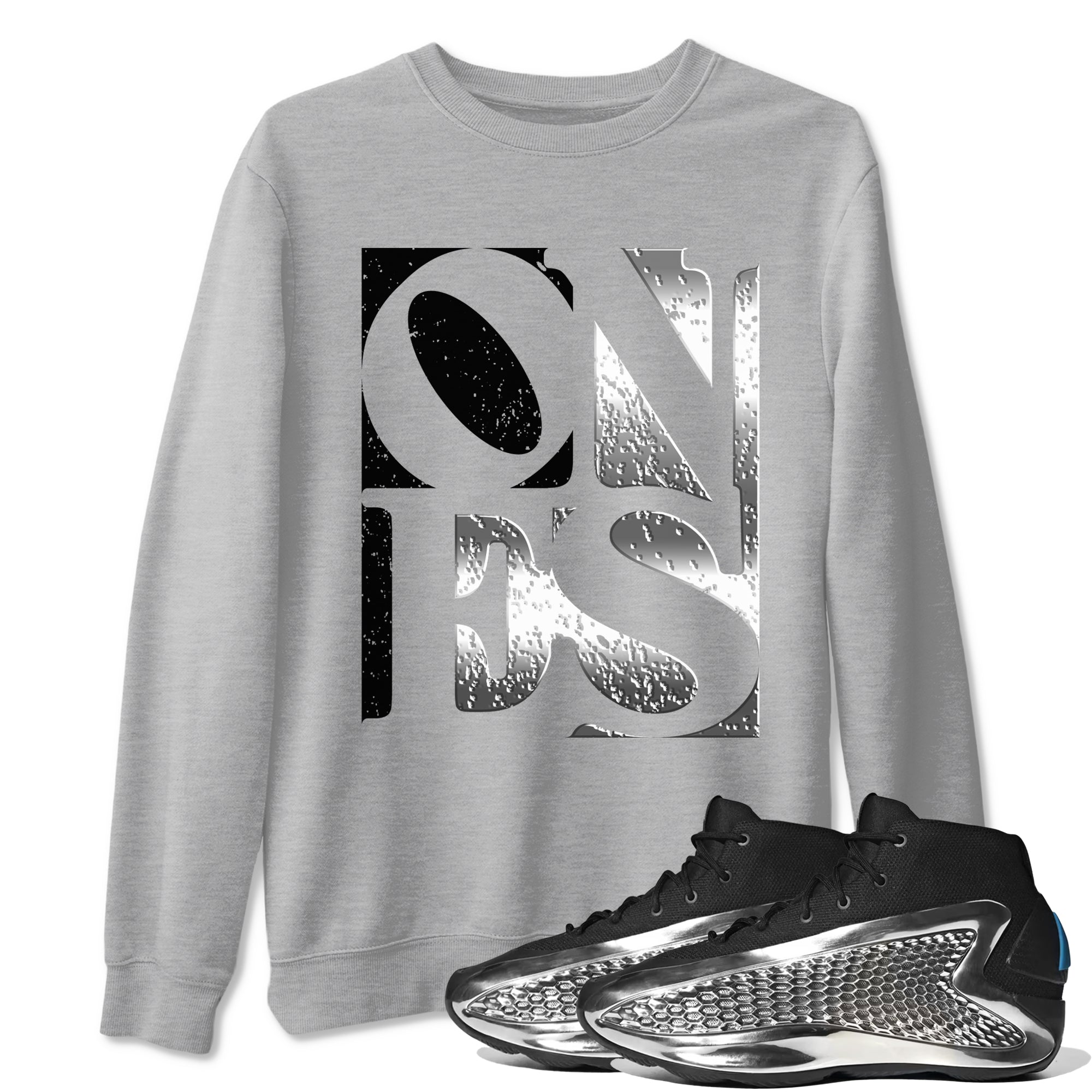 Adidas AE 1 Silver Metallic shirts to match jordans Ones sneaker match tees AE 1 Silver Metallic match shoes to clothes SNRT Sneaker Tees unisex cotton Heather Grey 1 shirts