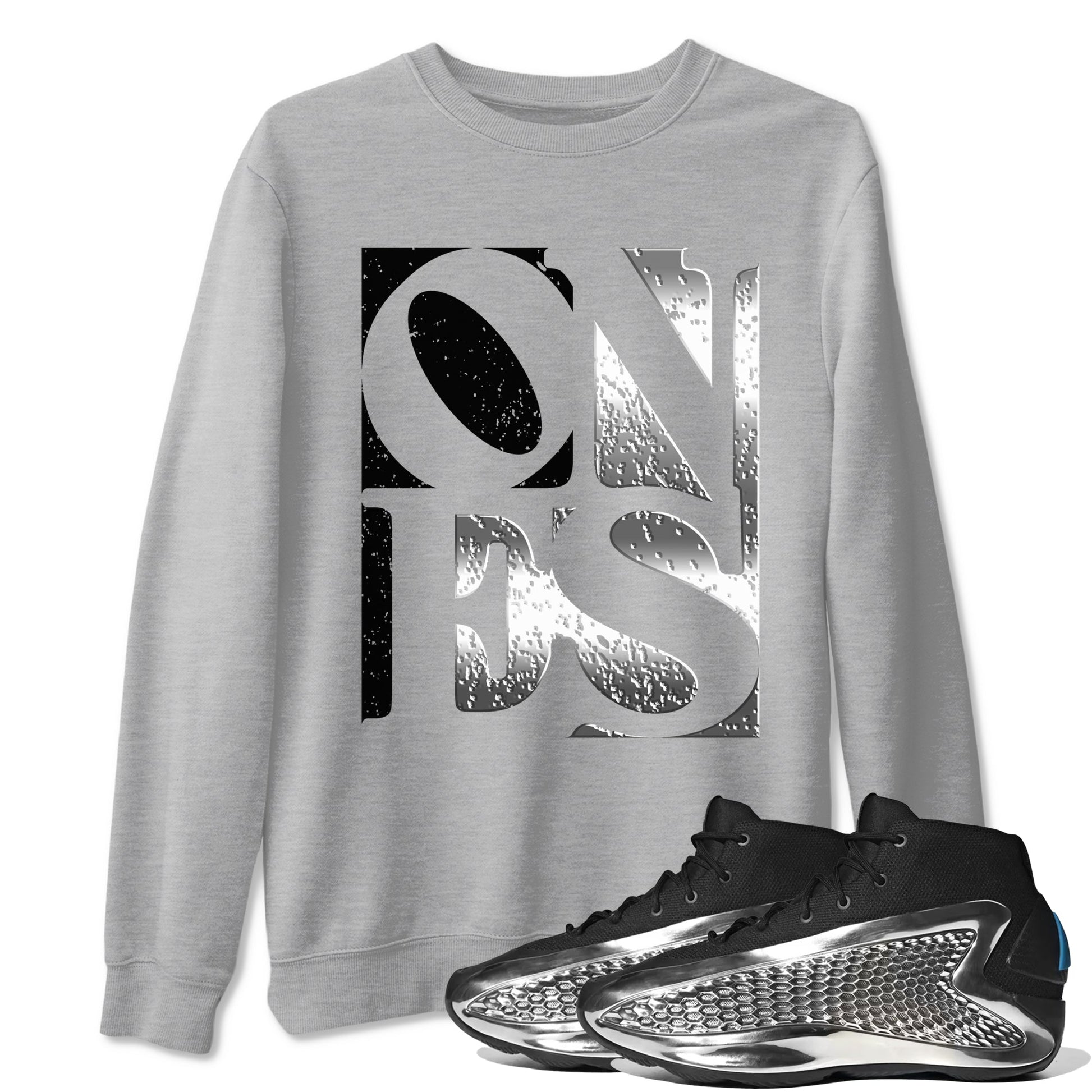 Adidas AE 1 Silver Metallic shirts to match jordans Ones sneaker match tees AE 1 Silver Metallic match shoes to clothes SNRT Sneaker Tees unisex cotton Heather Grey 1 shirts