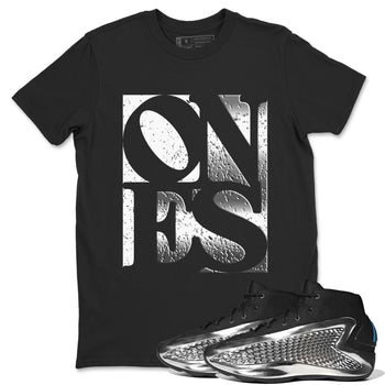 Adidas AE 1 Silver Metallic shirts to match jordans Ones sneaker match tees AE 1 Silver Metallic match shoes to clothes SNRT Sneaker Tees unisex cotton Black 1 shirts