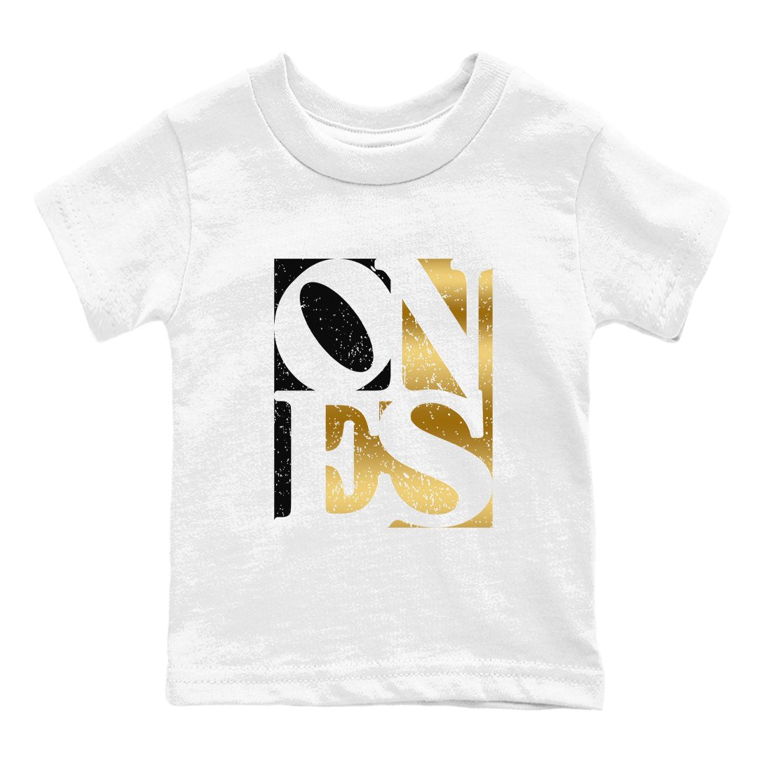 Air Jordan 1 High OG Black Metallic Gold shirts to match jordans Ones sneaker match tees Air Jordan 1 Retrp Black Metallic Gold Sneaker Shirts SNRT Sneaker Tees streetwear brand Baby and Youth White 2 cotton tee